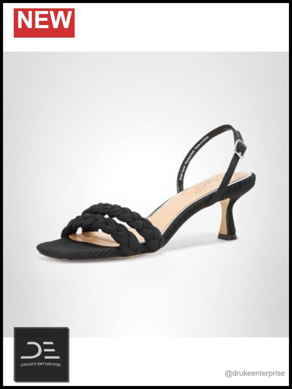Heeled Slingback Sandals with Kitten Heel